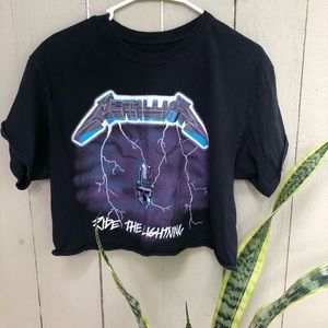 Metallica Ride the Lightning Crop Top